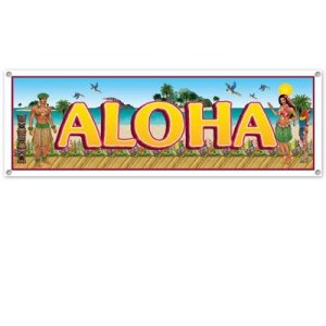 Tropical Beach Sign Banner Party Accessory (1 count) (1/Pkg)