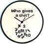 LG 12 inch Hand Carved Wood "WHO GIVES A SHIT" CLOCK TIME Sign Plaque Wall Art Decor