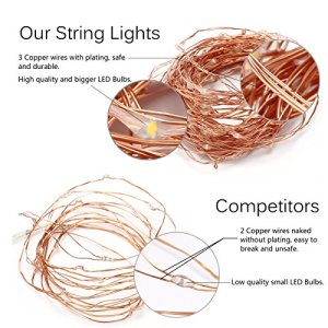 Innotree USB LED Starry String Lights Warm White, Waterproof Decorative Rope Lights for Indoor Outdoor Bedroom Patio Garden Party Wedding Commercial Lighting [33Ft Copper Wire, 100 LED Bulbs]