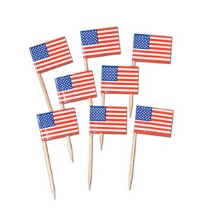 Pkgd U S Flag Picks   (50/Pkg)