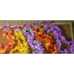 Fun Express 12 Hawaiian Ruffled Simulated Silk Flower Leis Novelty (1 Dozen)