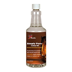 Firefly Citronella Lamp Oil - 32 oz - Odorless Base & Smokeless- Ultra Clean Burning Paraffin Fuel