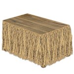 Raffia Table Skirting (natural) Party Accessory  (1 count) (1/Pkg)