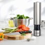 Salt and Pepper Electric Grinder - Spice Mill fine Adjustable Ceramic Blade with Stainless Steel
