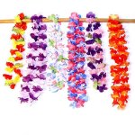 Dazzling Toys Hawaiian Ruffled Simulated Silk Flower Leis- Pack of 12 (D124)