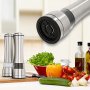 Salt and Pepper Grinder Set - Stainless Steel w/ Ceramic Blade and Easy Twist Technology (2 units)