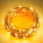 String Lights Christmas Lights Fairy Lights Led lights Xmas Lights (120LEDs,39ft,Copper Wire,Remote Control) Dimmable lights for Outdoor Decorations,Bedroom,indoor,,Xmas,Wedding,Holiday-Warm White