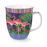 Pink Flamingos in Tropical Paradise Coffee Latte Tea 16 oz Mug Cup