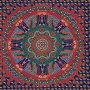 ENN ELL ENTERPRISES Hippie Mandala Bohemian Tiki Man Indian Bedspread Mandala Relaxation Tapestry, 84X54 Inches, Blue