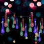 Solar LED Water Drop String Lights - 20ft, 30 LED Bulbs - Nicest Multi-color Waterproof Fairy Lights for Home & Garden, Christmas Tree, Window, Fence, Party & Holiday Decorations - Easy Installation!