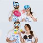 Hawaiian Themed Photo Booth Props Kit - DIY Luau Party Supplies for Kids Birthdays, Beach parties, Summer Festivals & Celebrations, Pool parties & other Special Events