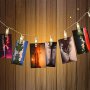 LED Photo Clip String Lights Battery Powered,Perfect Room Decoration/Christmas/Halloween/Party Photo Holder with 10 Clips,2 Pack