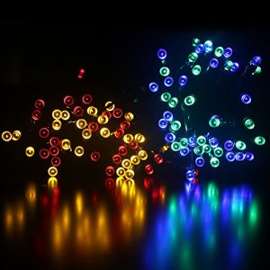 Dephen Solar LED String Lights, 39ft 100 LEDs 8 Modes Solar Waterproof Outdoor Fairy String Lights Christmas Lights for Garden Lawn Patio Party Christmas Tree Home Decoration(Multi-color)