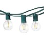 Brightech Ambience PRO LED Indoor / Outdoor Commercial Grade Globe Light Strand with G40 Natural Warm White LED Bulbs - 1 Watt LED Bulbs Included, 26 Foot Strand - Forest Green