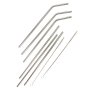 maison maison Extra Long 304 Stainless Steel Reusable Drinking Straws, 6 set with Free Cleaning Brushes, 3 Tall, 3 Bent, Best for rtic, YETI, Ozark Trail 20 & 30 oz Tumblers