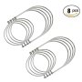 LKXC Silver Color Wire Handles for Mason, Ball, Canning Jars (8 PCS, Regular Mouth)