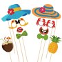 PBPBOX Luau Hawaiian Photo Booth Props Kit 45 Kits for Holiday, Summer Festivals Celebrations, Beach Pool parties, Wedding, Birthdays and More