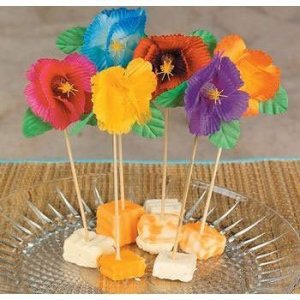 Picks 6 inch Hibiscus Flower 144 pc by Fun Express