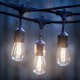 48 FT LED Outdoor String Lights by Proxy Lighting - UL Listed - 15 Hanging Sockets - Perfect Patio Lights - 2 Watt Dimmable LED Bulbs
