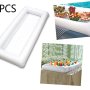 2 PCS Inflatable Serving/Salad Bar Tray Food Drink Holder -- BBQ Picnic Pool Party Buffet Luau Cooler,with a drain plug