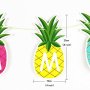 SUNBEAUTY 1.5m Colorful Summer Pineapple Banner Luau Tiki Party Supplies Hawaiian Theme Decor