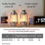 Firefly CLEAN Fuel Lamp Oil - 32 oz. - Smokeless & Virtually Odorless - Clean Burning Paraffin Alternative - use in Oil Lamps, Hurricane Lanterns and Candles - Indoors / Outdoors on Your Patio.