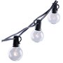 Christmas G40 Globe Edison Bulb String Light, UL Listed Qutdoor Hanging Tiki String Lightsfor Pergola Gazebo Pool Umbrella, Marquee Letters & Signs, 25Ft Black