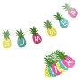 SUNBEAUTY 1.5m Colorful Summer Pineapple Banner Luau Tiki Party Supplies Hawaiian Theme Decor